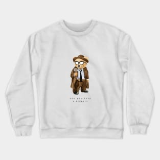 Cute detective bear design Crewneck Sweatshirt